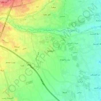 Topografische kaart Al Mulayhah, hoogte, reliëf