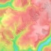 Topografische kaart Le Fraiteux, hoogte, reliëf