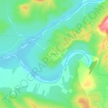 Topografische kaart Miraelrío, hoogte, reliëf
