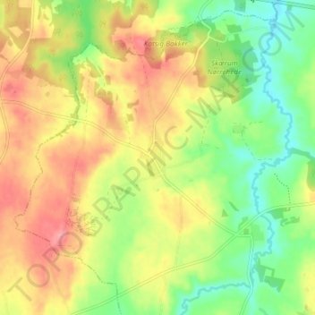 Topografische kaart Skærum, hoogte, reliëf