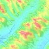 Topografische kaart Calvet Haut, hoogte, reliëf