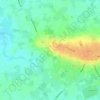 Topografische kaart Zicht Vlaamse heuvels, hoogte, reliëf