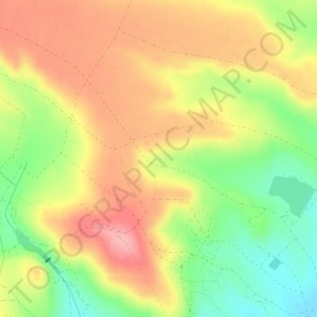Topografische kaart Valle de Requejo, hoogte, reliëf