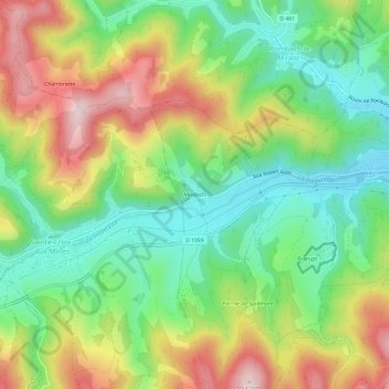 Topografische kaart Musloch, hoogte, reliëf