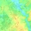 Topografische kaart Les Grandes Landes, hoogte, reliëf