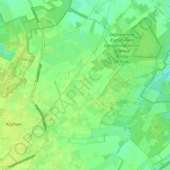 Topografische kaart Looneind, hoogte, reliëf
