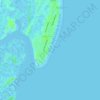 Topografische kaart Savannah Beach, hoogte, reliëf