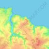 Topografische kaart Kerzo, hoogte, reliëf