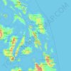 Topografische kaart Leyte, hoogte, reliëf