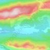 Topografische kaart Le Bas Thorenc, hoogte, reliëf