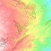 Topografische kaart Kryoneri, hoogte, reliëf