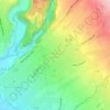 Topografische kaart la Ravine des Cabris, hoogte, reliëf