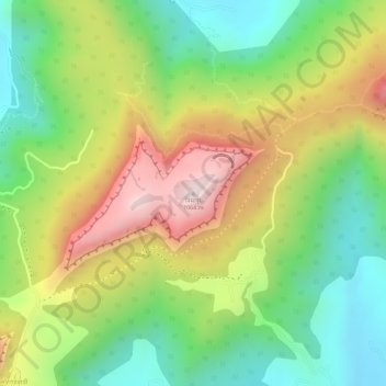 Topografische kaart Visapur, hoogte, reliëf