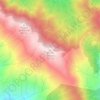 Topografische kaart Monte Ginezzo, hoogte, reliëf