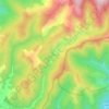 Topografische kaart La Rougerie, hoogte, reliëf