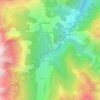 Topografische kaart La Poyat, hoogte, reliëf