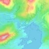 Topografische kaart Glengarriff, hoogte, reliëf