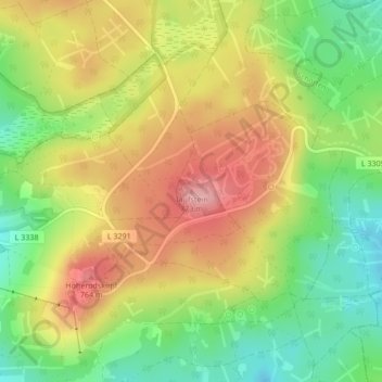Topografische kaart Taufstein, hoogte, reliëf