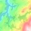 Topografische kaart O Chao, hoogte, reliëf