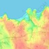 Topografische kaart Tannée, hoogte, reliëf