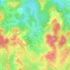 Topografische kaart Le Monteil, hoogte, reliëf