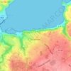 Topografische kaart Calouar Bian, hoogte, reliëf