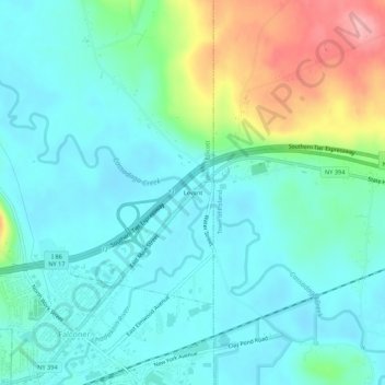 Topografische kaart Levant, hoogte, reliëf