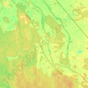 Topografische kaart Kamp, hoogte, reliëf