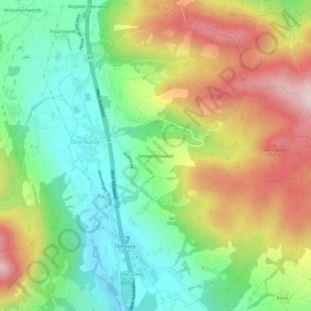 Topografische kaart Gessenschwandt, hoogte, reliëf