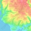 Topografische kaart Le Zins, hoogte, reliëf