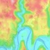Topografische kaart Pech Picou, hoogte, reliëf