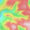 Topografische kaart Abergwynfi, hoogte, reliëf