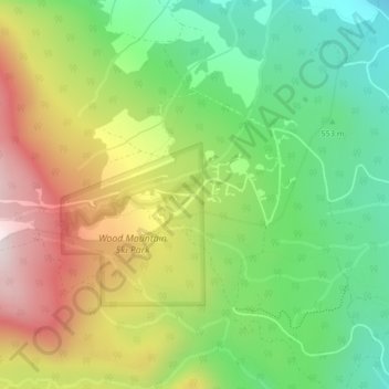 Topografische kaart Forbidden Plateau, hoogte, reliëf