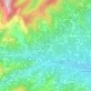Topografische kaart Le Delèche, hoogte, reliëf