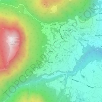 Topografische kaart Rango, hoogte, reliëf