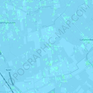 Topografische kaart Moerbeek, hoogte, reliëf