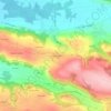 Topografische kaart Bonne-Gagne, hoogte, reliëf