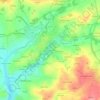 Topografische kaart Croastiben, hoogte, reliëf