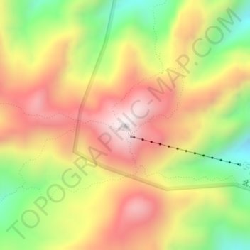 Topografische kaart Mount Wudang, hoogte, reliëf