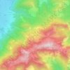 Topografische kaart Goriloch, hoogte, reliëf
