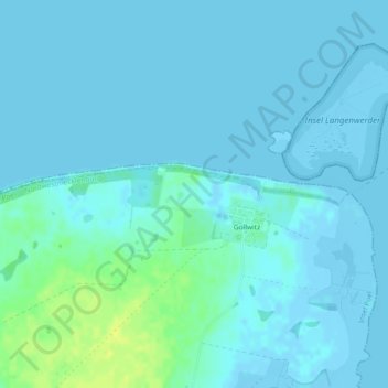 Topografische kaart Lütt Moor, hoogte, reliëf