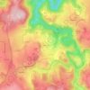 Topografische kaart Ceveyrac, hoogte, reliëf