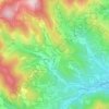 Topografische kaart Jullié, hoogte, reliëf