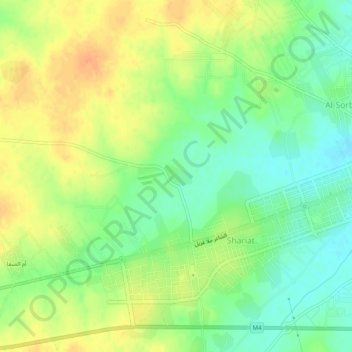 Topografische kaart Каредж, hoogte, reliëf