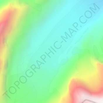 Topografische kaart Athabasca Glacier, hoogte, reliëf