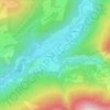 Topografische kaart Les Moulins, hoogte, reliëf