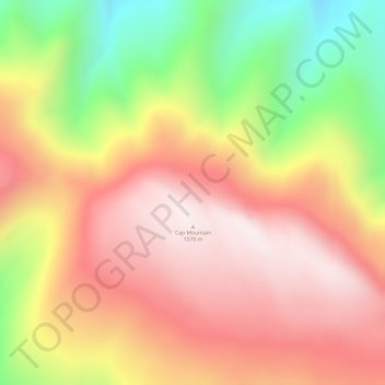 Topografische kaart Franklin Mountains, hoogte, reliëf