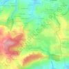 Topografische kaart La Chauvière, hoogte, reliëf