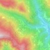 Topografische kaart Pian degli Ontani, hoogte, reliëf