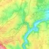 Topografische kaart Les Réhories, hoogte, reliëf